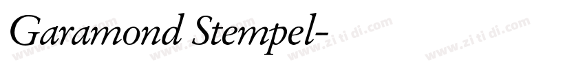 Garamond Stempel字体转换